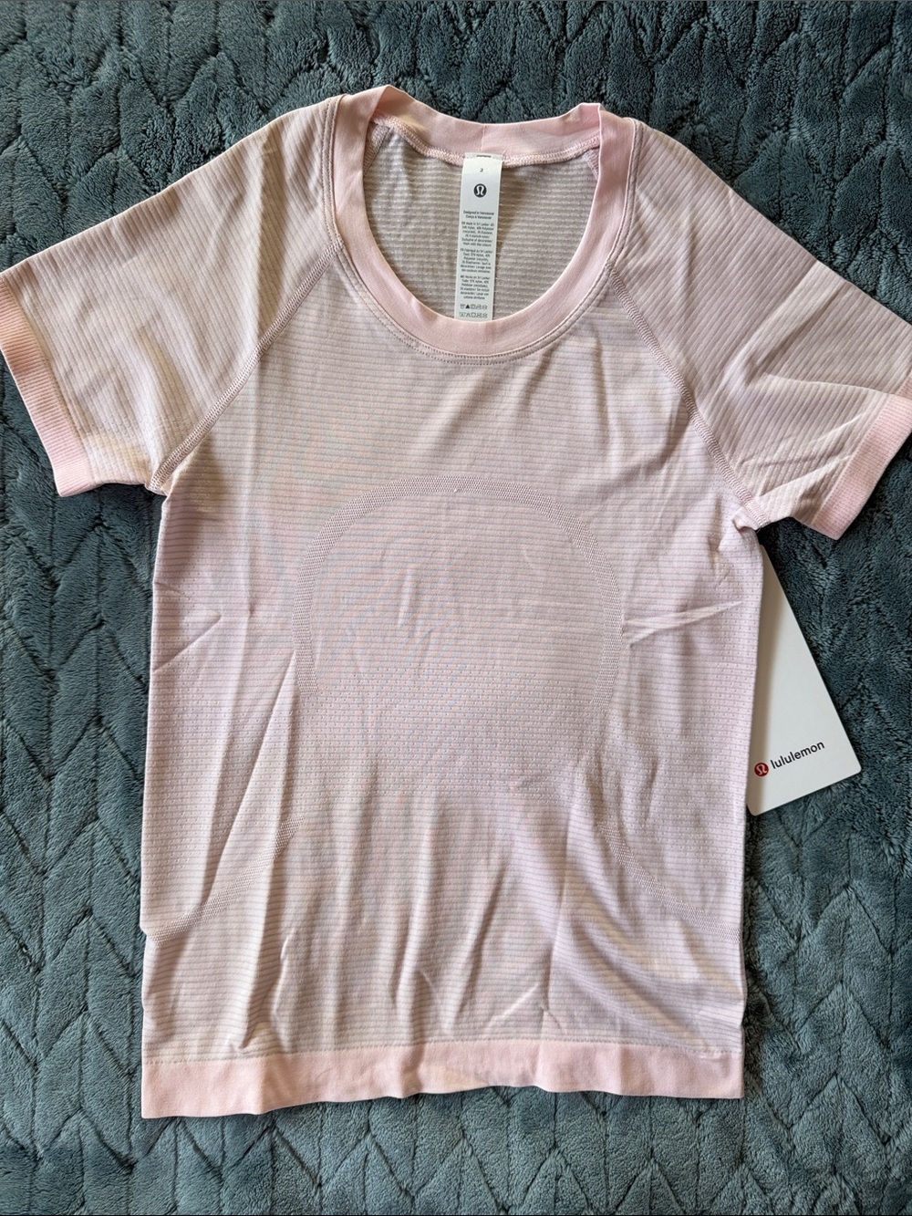 lululemon athletica Light Pink Short Sleeve Performance Tee